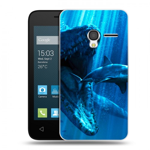 Дизайнерский пластиковый чехол для Alcatel One Touch Pixi 3 (4.0) Акулы