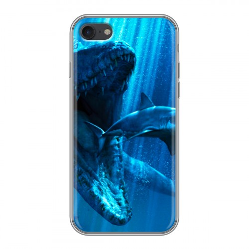 Дизайнерский силиконовый с усиленными углами чехол для Iphone 7 Акулы