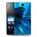 Дизайнерский пластиковый чехол для Sony Xperia TX Акулы