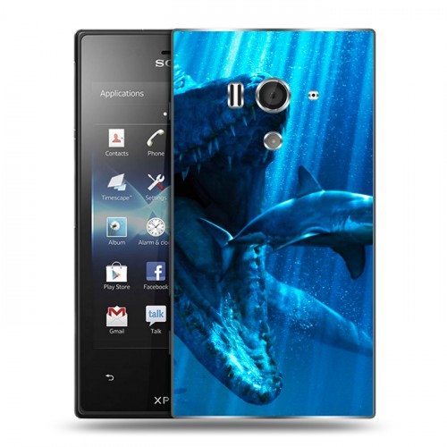 Дизайнерский пластиковый чехол для Sony Xperia acro S Акулы