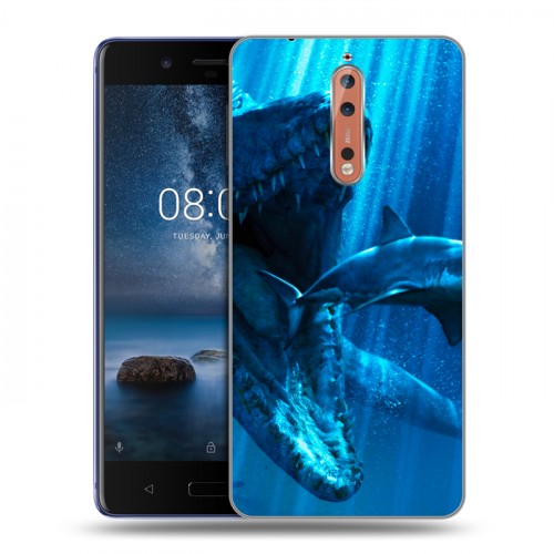 Дизайнерский пластиковый чехол для Nokia 8 Акулы