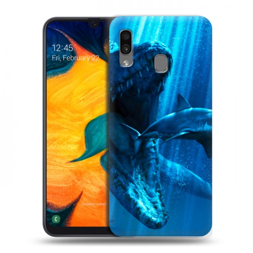Дизайнерский силиконовый чехол для Samsung Galaxy A30 Акулы