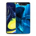 Дизайнерский пластиковый чехол для Samsung Galaxy A80 Акулы