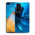 Дизайнерский силиконовый с усиленными углами чехол для Huawei P40 Акулы