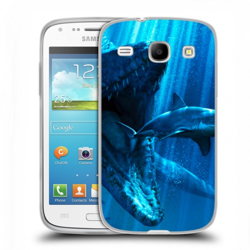 Дизайнерский пластиковый чехол для Samsung Galaxy Core Акулы
