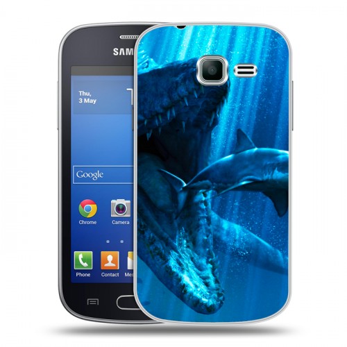 Дизайнерский пластиковый чехол для Samsung Galaxy Trend Lite Акулы