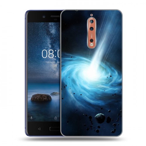 Дизайнерский пластиковый чехол для Nokia 8 Астероиды