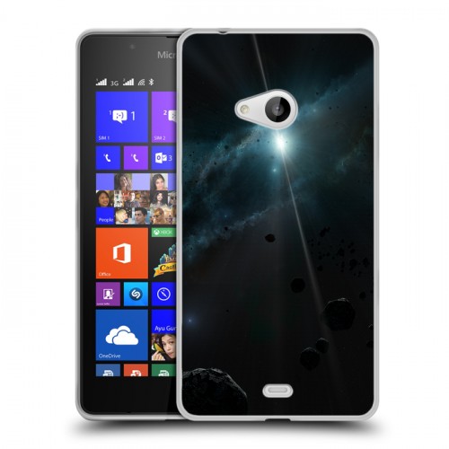 Дизайнерский пластиковый чехол для Microsoft Lumia 540 Астероиды