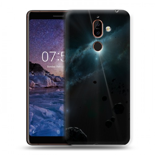 Дизайнерский пластиковый чехол для Nokia 7 Plus Астероиды