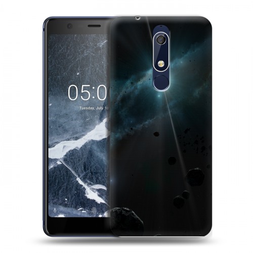 Дизайнерский пластиковый чехол для Nokia 5.1 Астероиды