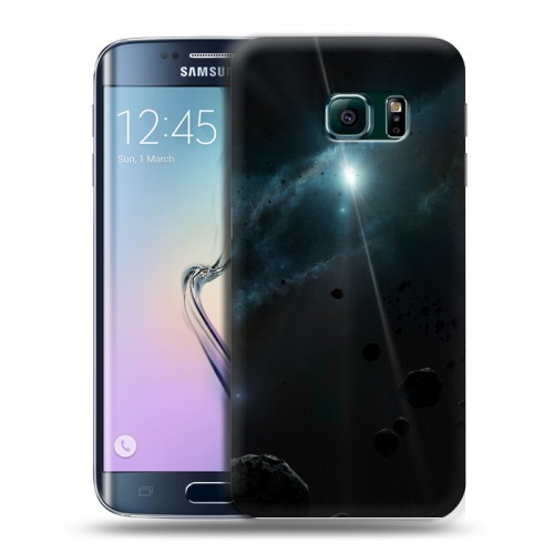 Дизайнерский пластиковый чехол для Samsung Galaxy S6 Edge Астероиды