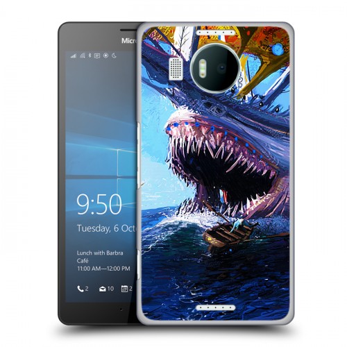Дизайнерский пластиковый чехол для Microsoft Lumia 950 XL Акулы