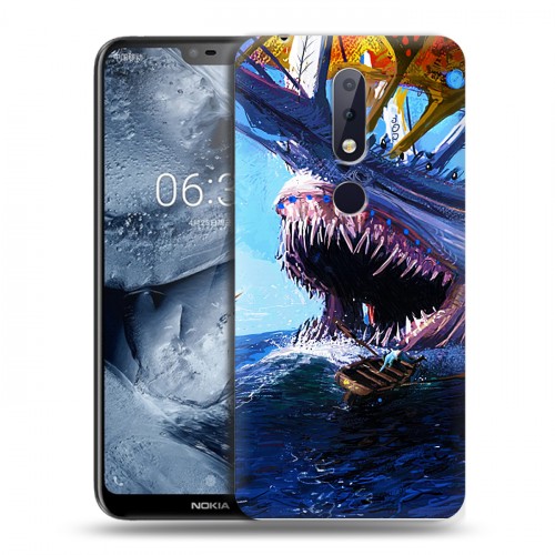 Дизайнерский силиконовый чехол для Nokia 6.1 Plus Акулы