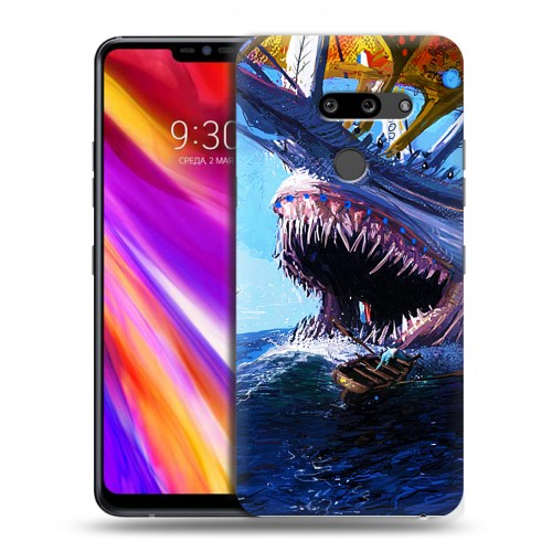 Дизайнерский пластиковый чехол для LG G8 ThinQ Акулы