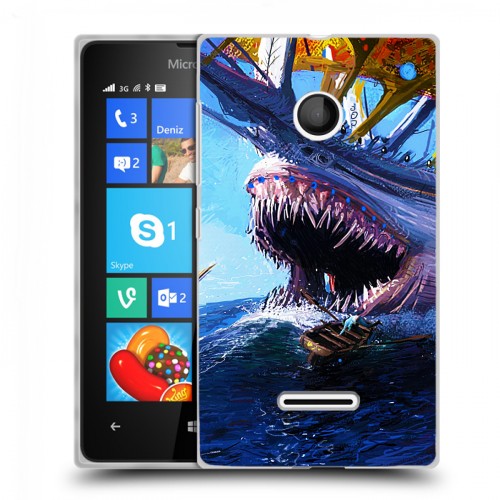 Дизайнерский пластиковый чехол для Microsoft Lumia 435 Акулы