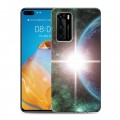 Дизайнерский силиконовый с усиленными углами чехол для Huawei P40 Вселенная