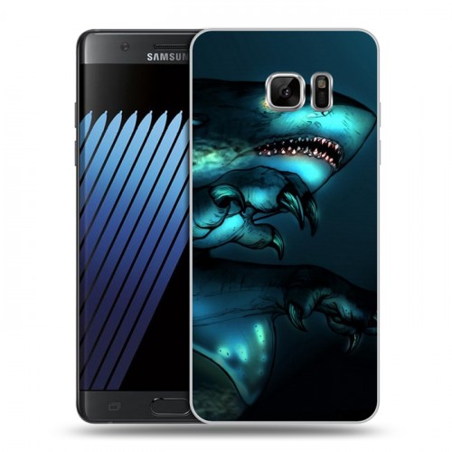 Дизайнерский пластиковый чехол для Samsung Galaxy Note 7 Акулы