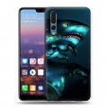 Дизайнерский силиконовый с усиленными углами чехол для Huawei P20 Pro Акулы