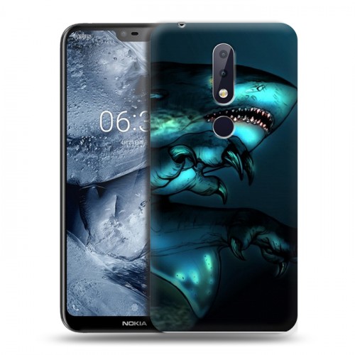 Дизайнерский силиконовый чехол для Nokia 6.1 Plus Акулы