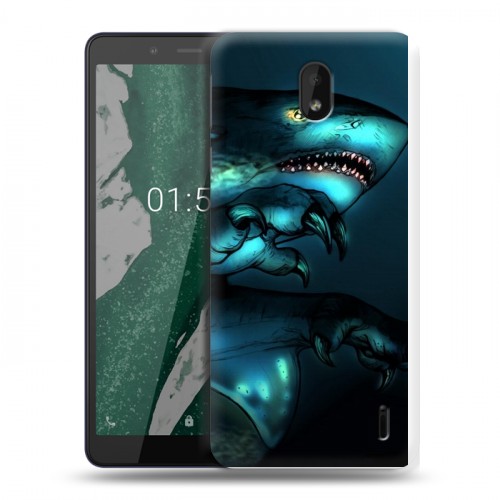 Дизайнерский силиконовый чехол для Nokia 1 Plus Акулы