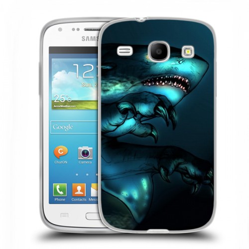 Дизайнерский силиконовый чехол для Samsung Galaxy Core Акулы