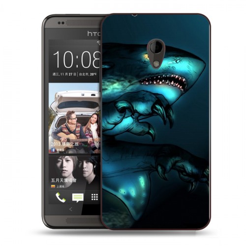 Дизайнерский пластиковый чехол для HTC Desire 700 Акулы