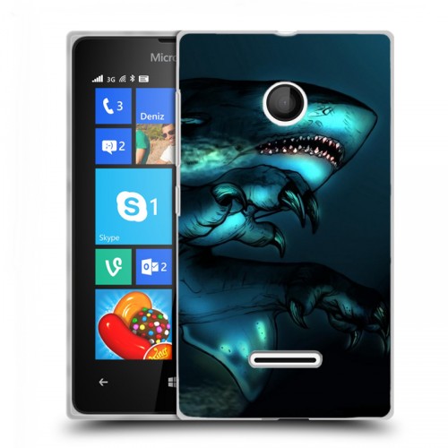 Дизайнерский пластиковый чехол для Microsoft Lumia 435 Акулы