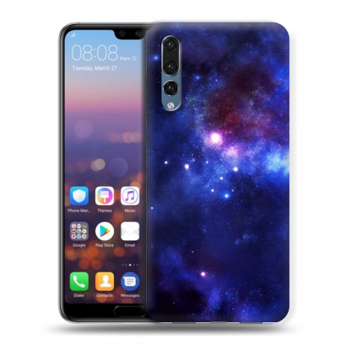 Дизайнерский силиконовый с усиленными углами чехол для Huawei P20 Pro Вселенная