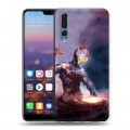 Дизайнерский силиконовый с усиленными углами чехол для Huawei P20 Pro Вселенная