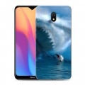 Дизайнерский силиконовый с усиленными углами чехол для Xiaomi RedMi 8A Акулы