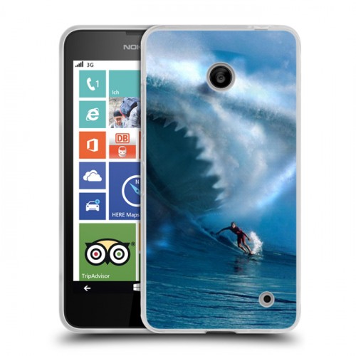Дизайнерский пластиковый чехол для Nokia Lumia 630/635 Акулы