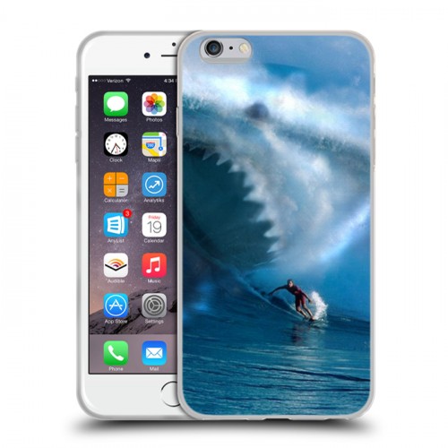 Дизайнерский силиконовый чехол для Iphone 6 Plus/6s Plus Акулы