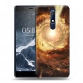 Дизайнерский пластиковый чехол для Nokia 5.1 Галактика