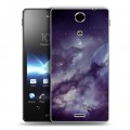 Дизайнерский пластиковый чехол для Sony Xperia TX Галактика