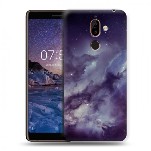 Дизайнерский пластиковый чехол для Nokia 7 Plus Галактика