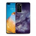 Дизайнерский силиконовый с усиленными углами чехол для Huawei P40 Галактика