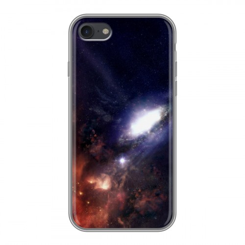 Дизайнерский силиконовый с усиленными углами чехол для Iphone 7 Галактика