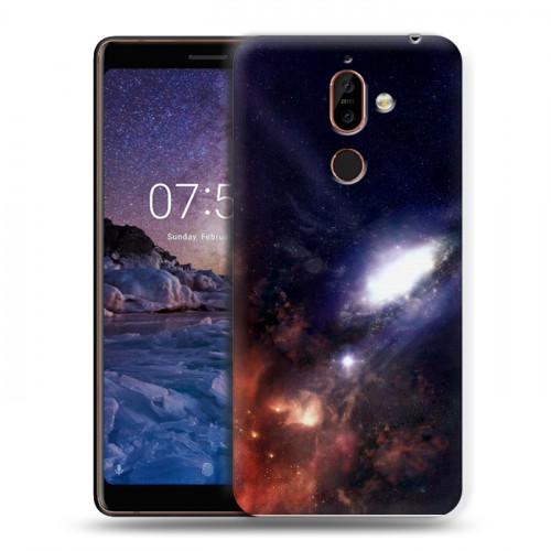 Дизайнерский пластиковый чехол для Nokia 7 Plus Галактика