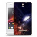 Дизайнерский силиконовый чехол для Sony Xperia E Галактика