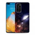 Дизайнерский силиконовый с усиленными углами чехол для Huawei P40 Галактика