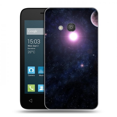 Дизайнерский силиконовый чехол для Alcatel One Touch Pixi 4 (4) Галактика