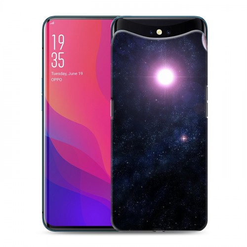 Дизайнерский силиконовый чехол для OPPO Find X Галактика