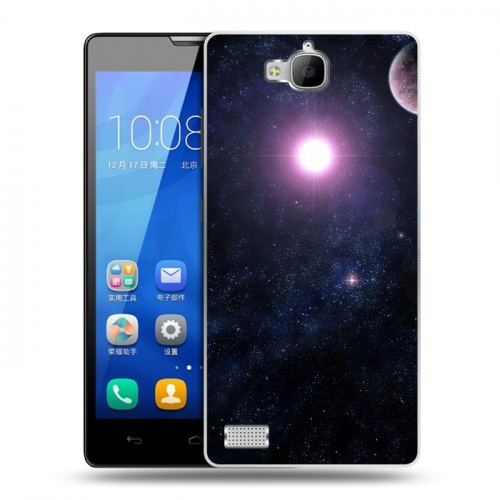 Дизайнерский пластиковый чехол для Huawei Honor 3c Галактика