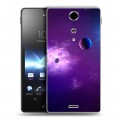 Дизайнерский пластиковый чехол для Sony Xperia TX Галактика