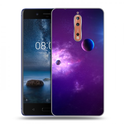 Дизайнерский пластиковый чехол для Nokia 8 Галактика