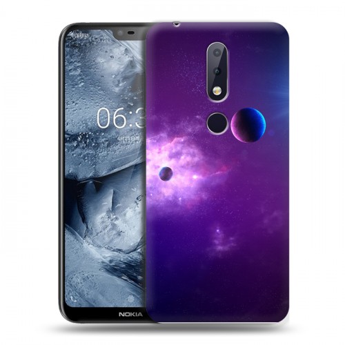 Дизайнерский пластиковый чехол для Nokia 6.1 Plus Галактика