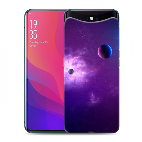 Дизайнерский силиконовый чехол для OPPO Find X Галактика