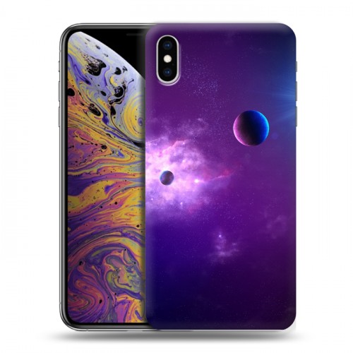 Дизайнерский силиконовый чехол для Iphone Xs Max Галактика