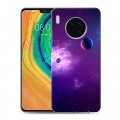 Дизайнерский пластиковый чехол для Huawei Mate 30 Галактика