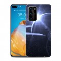 Дизайнерский силиконовый с усиленными углами чехол для Huawei P40 Галактика